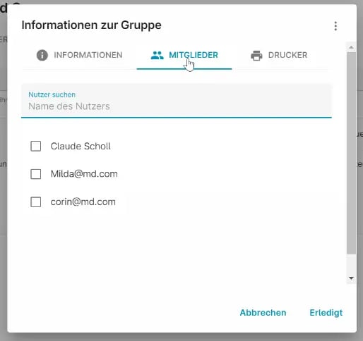 Benutzerverwaltung in Gruppen mit ezeep.