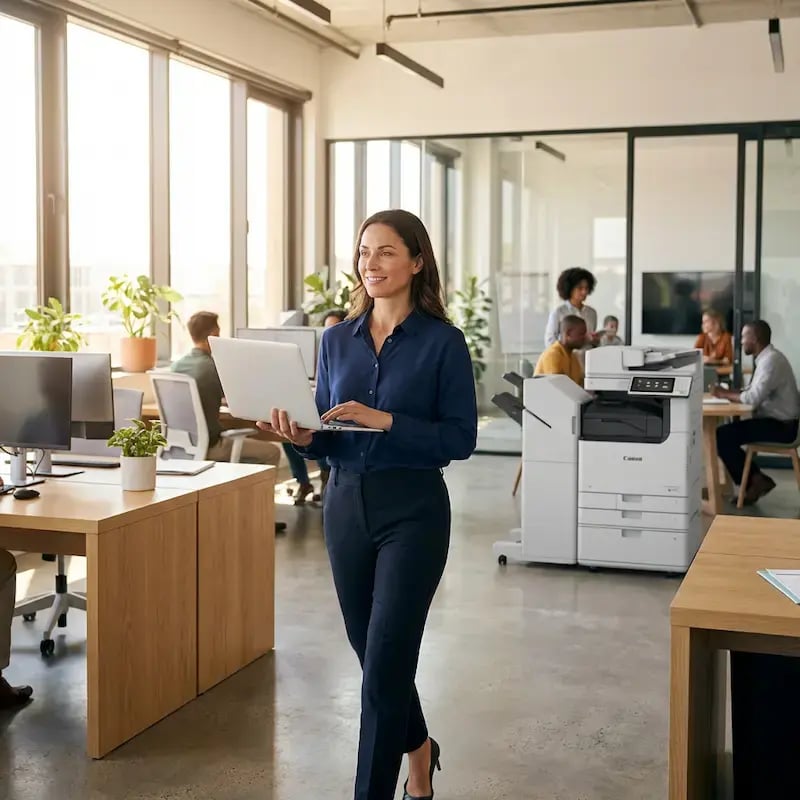 walking-through-office