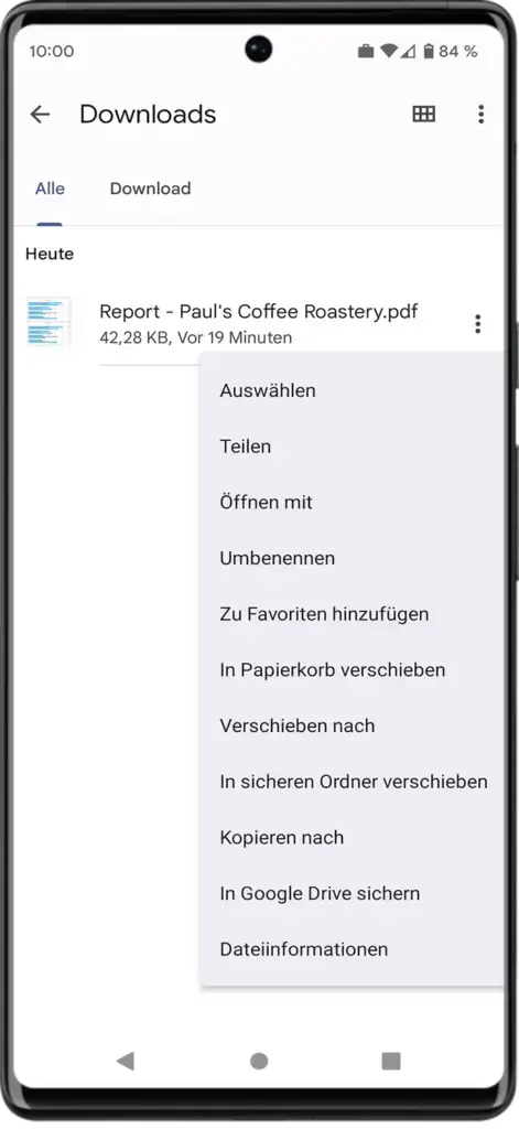 Dokument vom Smartphone oder Tablet aus drucken