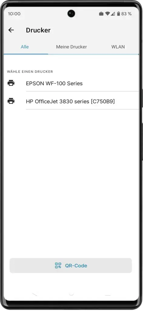 Drucker verbinden mit Smartphone oder Tablet