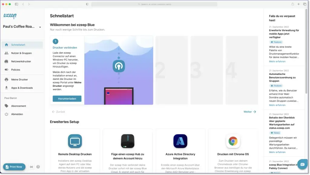 Dein Admin Portal jetzt auf Deutsch