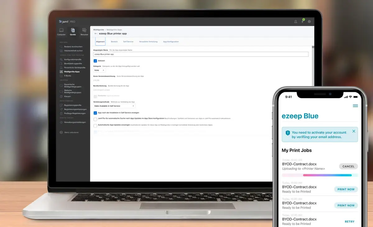 Dein Druckmanagement mit ezeep und Jamf für Mac-Geräte