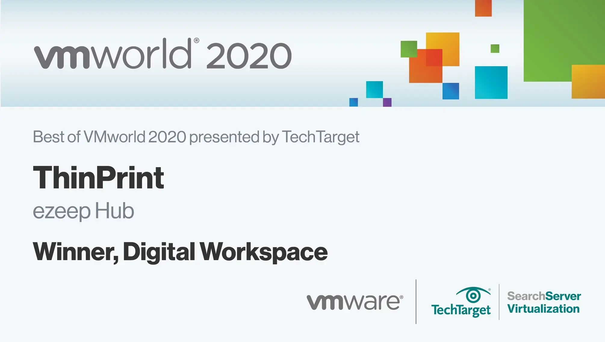 Dein ezeep Hub gewinnt Best of VMworld 2020 Award