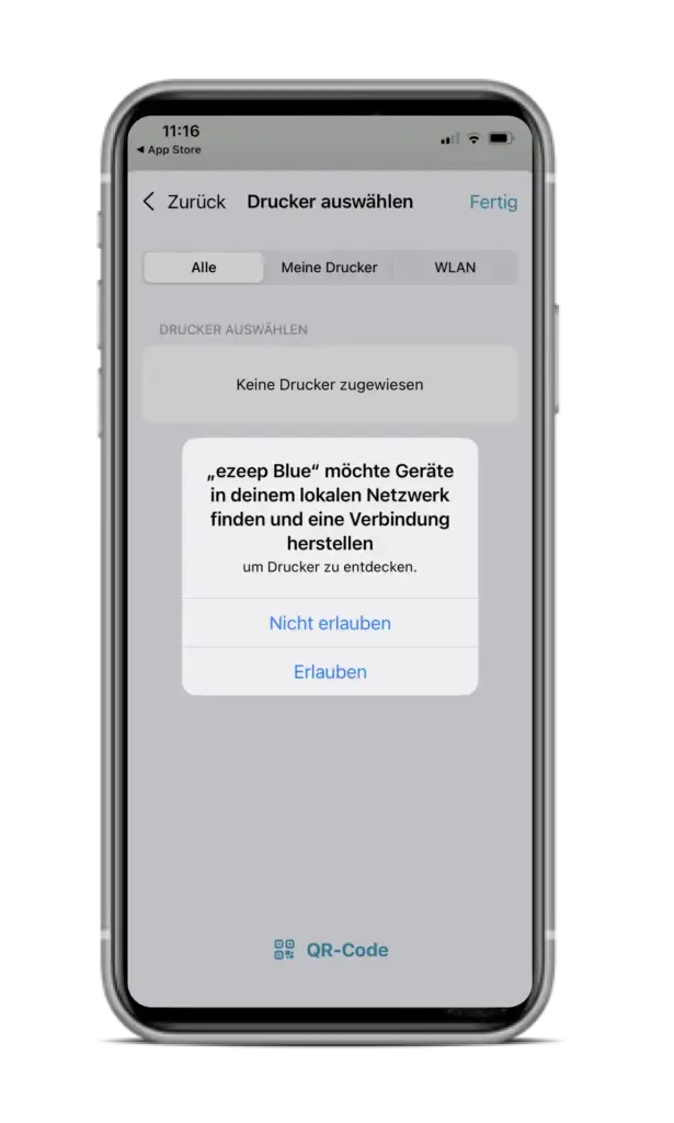 Erlaube ezeep, sich mit deinem Drucker zu verbinden