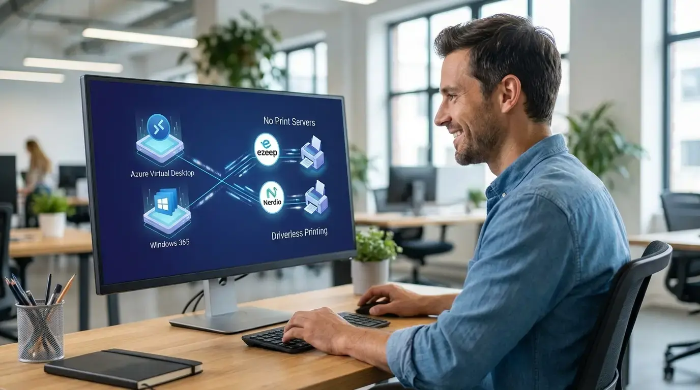 Cloud-Desktop-Druck leicht gemacht: Nerdio + ezeep für AVD & Windows 365