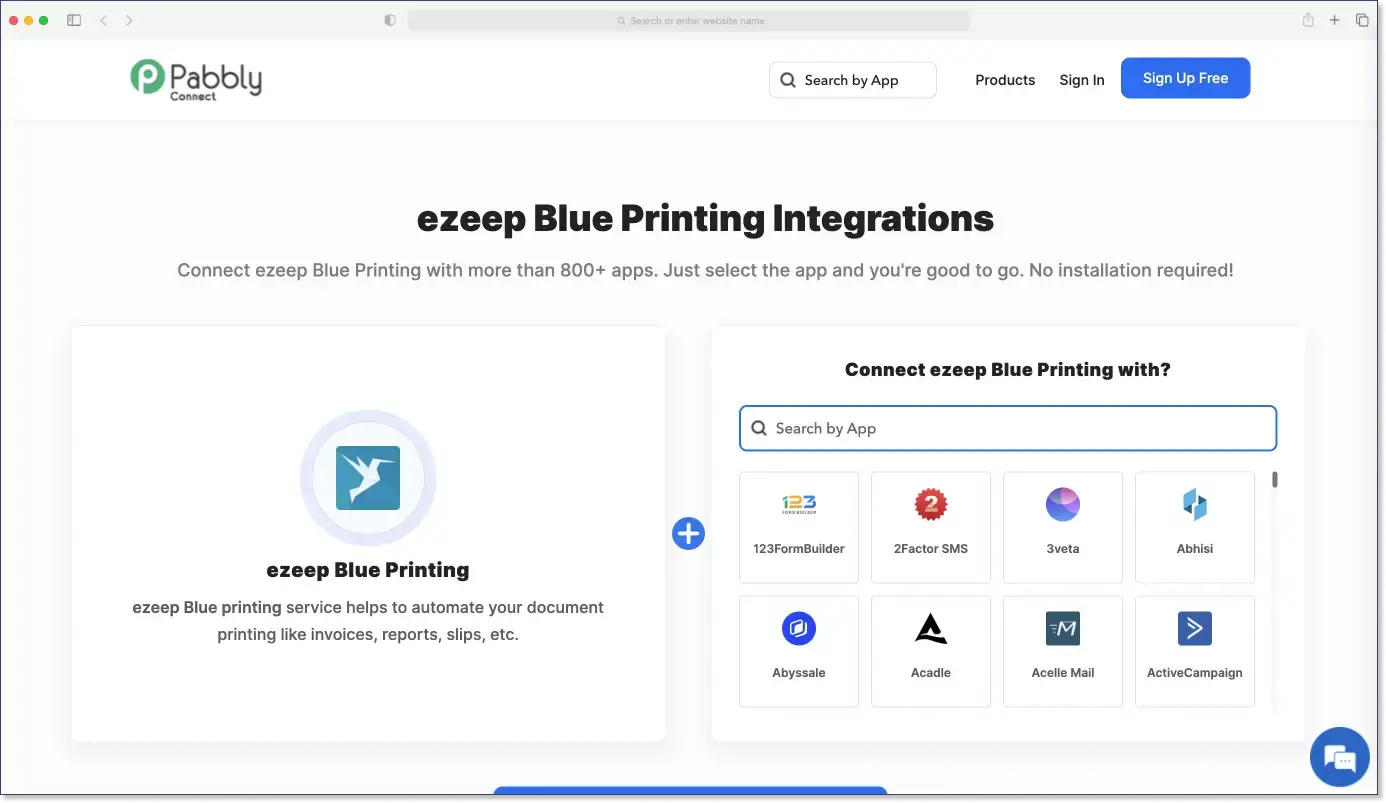 ezeep Integrates with Pabbly Connect