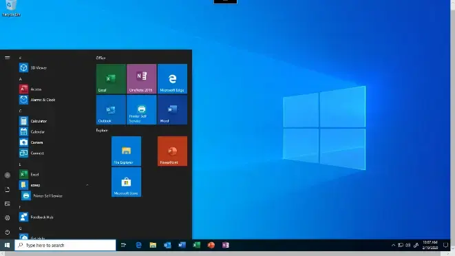 Screenshot of Azure Virtual Desktop web client
