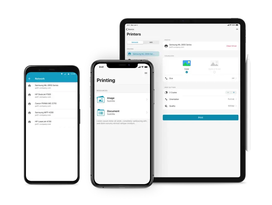 Devices compatible with ezeep mobile printing
