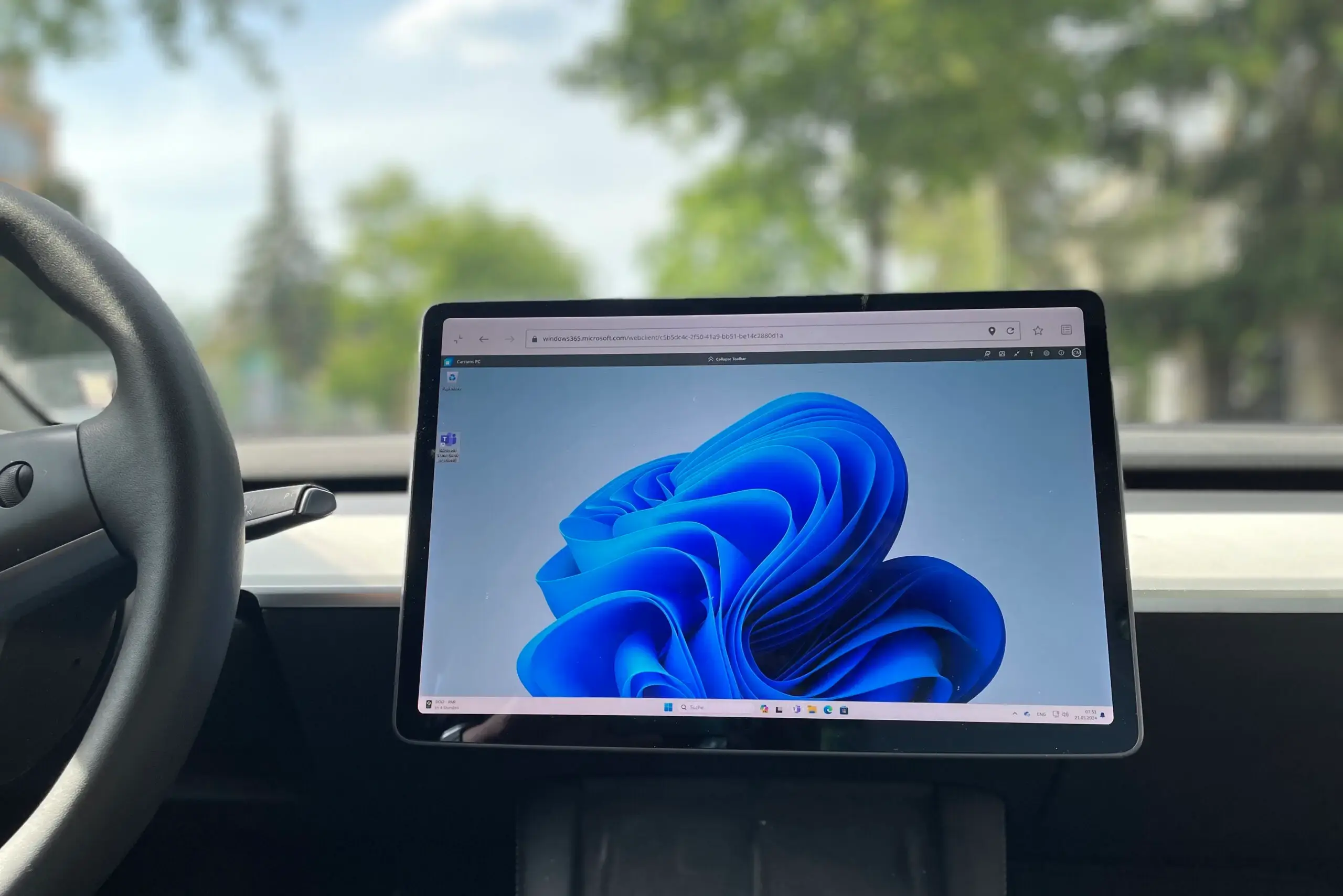 Tesla Update Turns Car Into Mobile Office