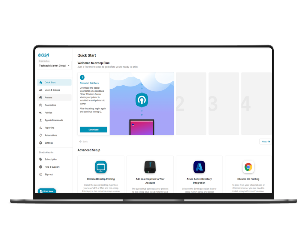 ezeep Portal Quick Start