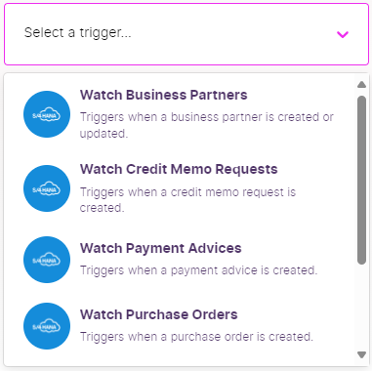 2_Different triggers SAP Make