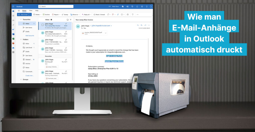 Anhänge Outlook Drucken Automatisch