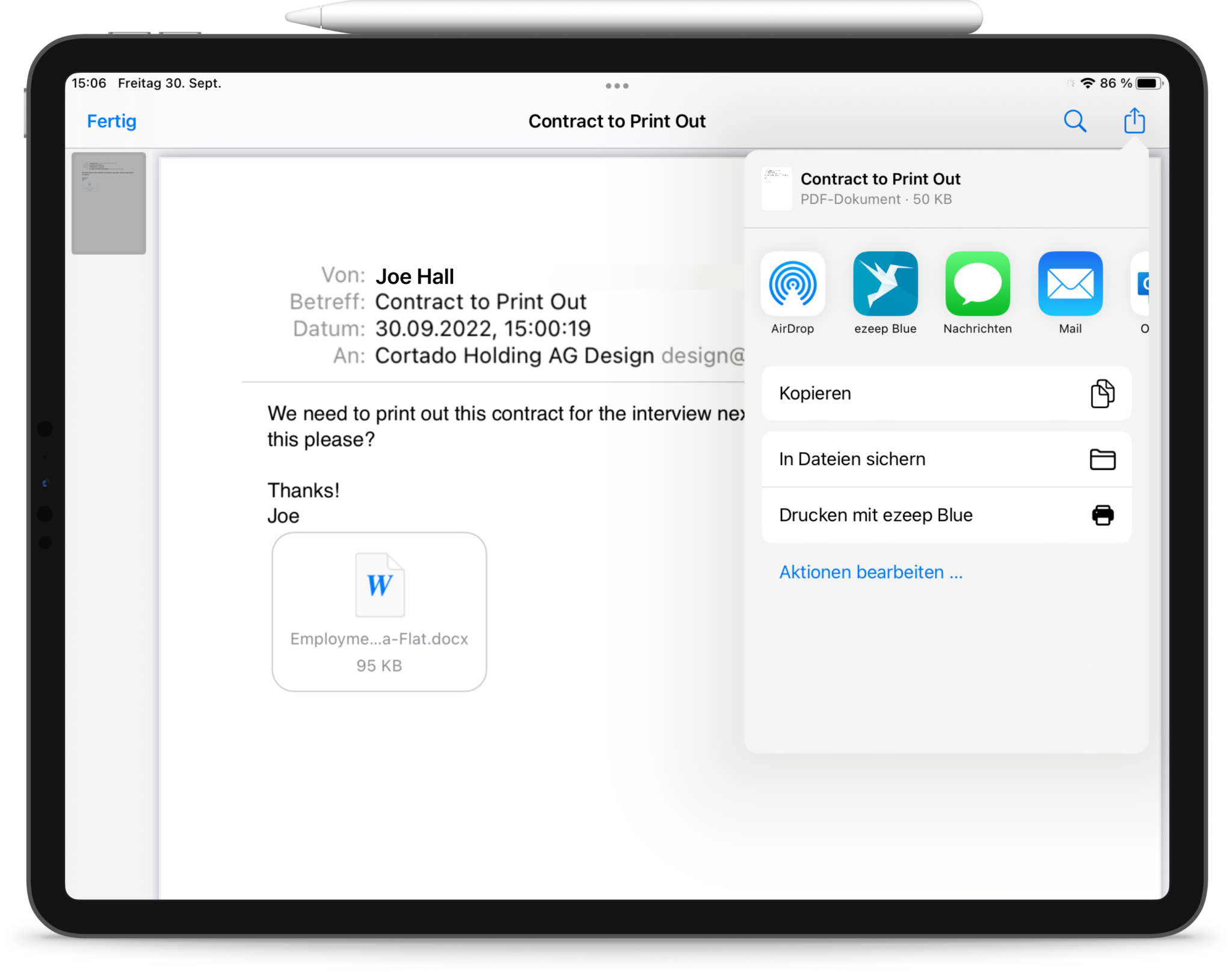 E-Mails drucken mit iPhone und iPad – So einfach geht’s! - ezeep