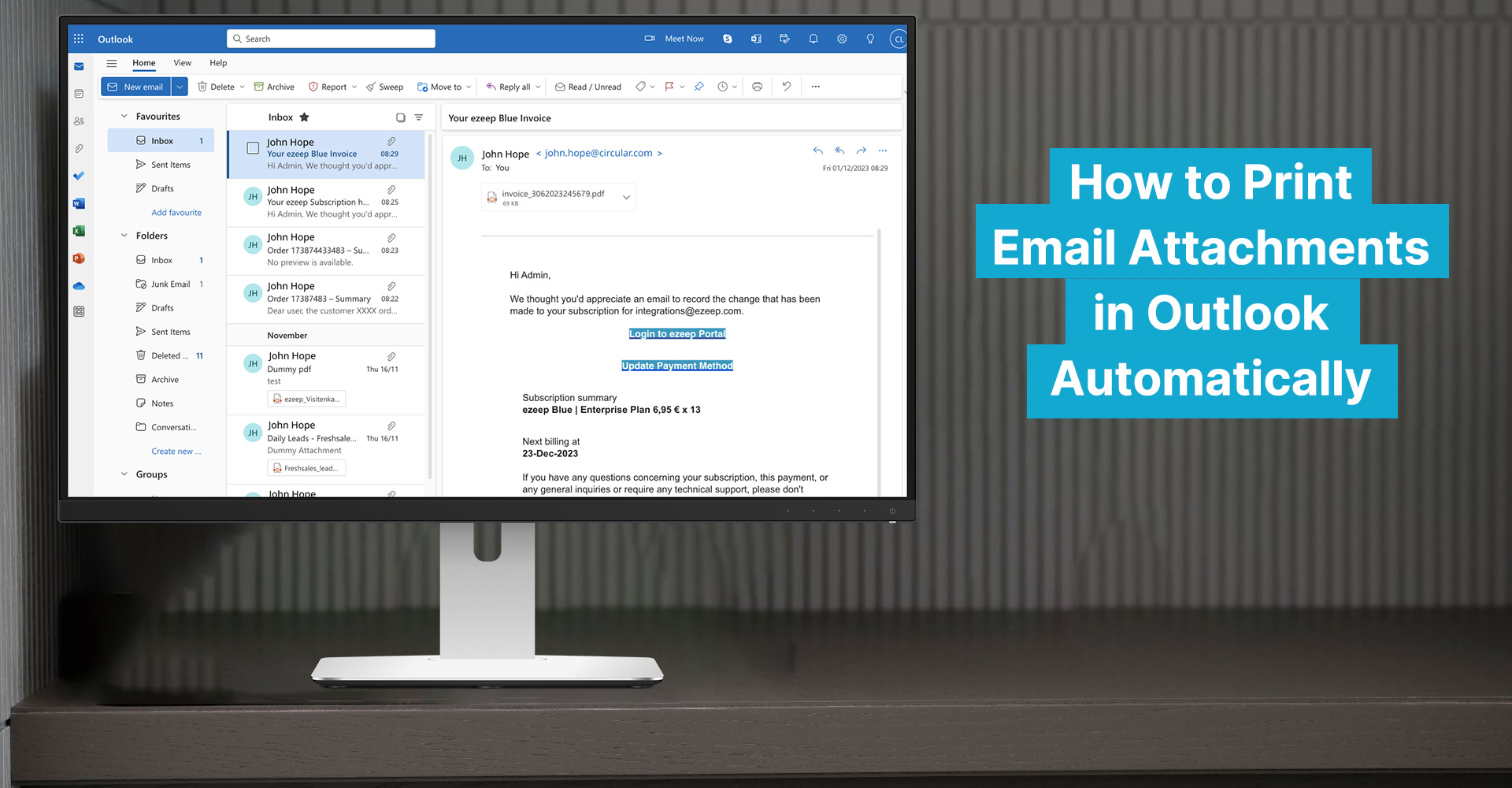 mailbird automaitcally print attachment