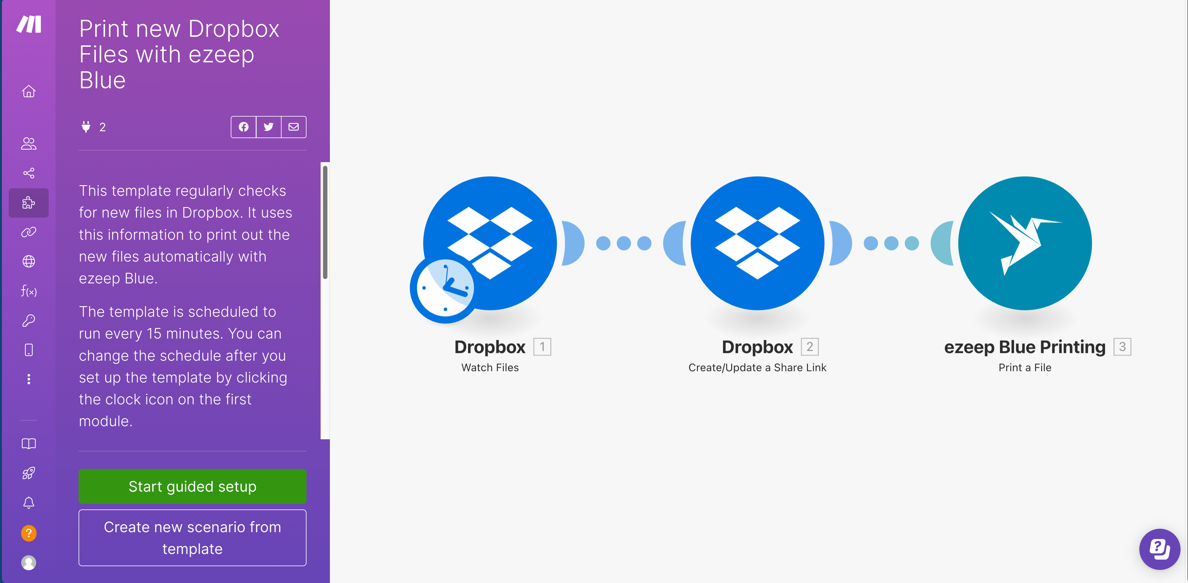 Dropbox Printing Template Example with Make 