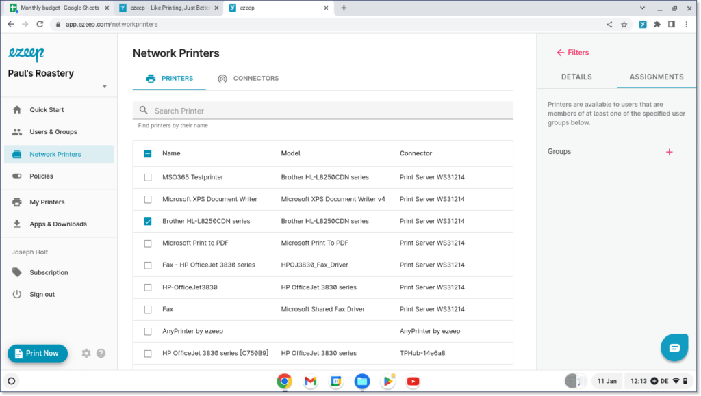 Network Printer overview with ezeeps  Chromebook Cloud Printing