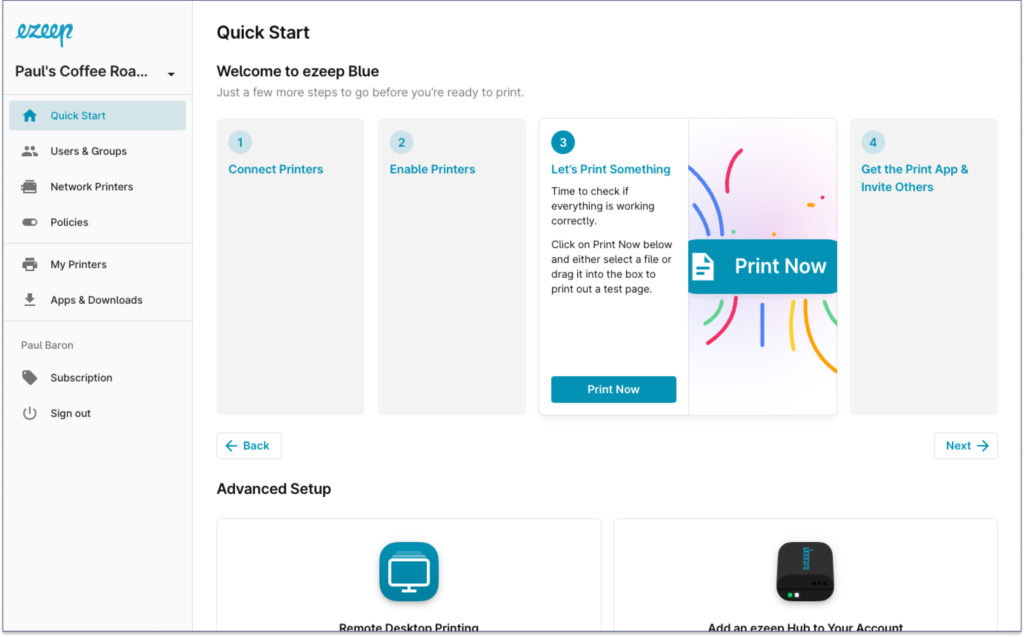 ezeep blue quick start guide - How to start printing?