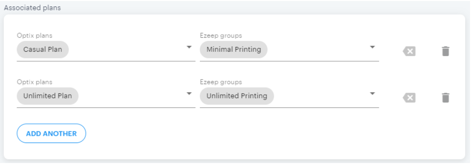 Match users assigned to Optix plans with the ezeep group.